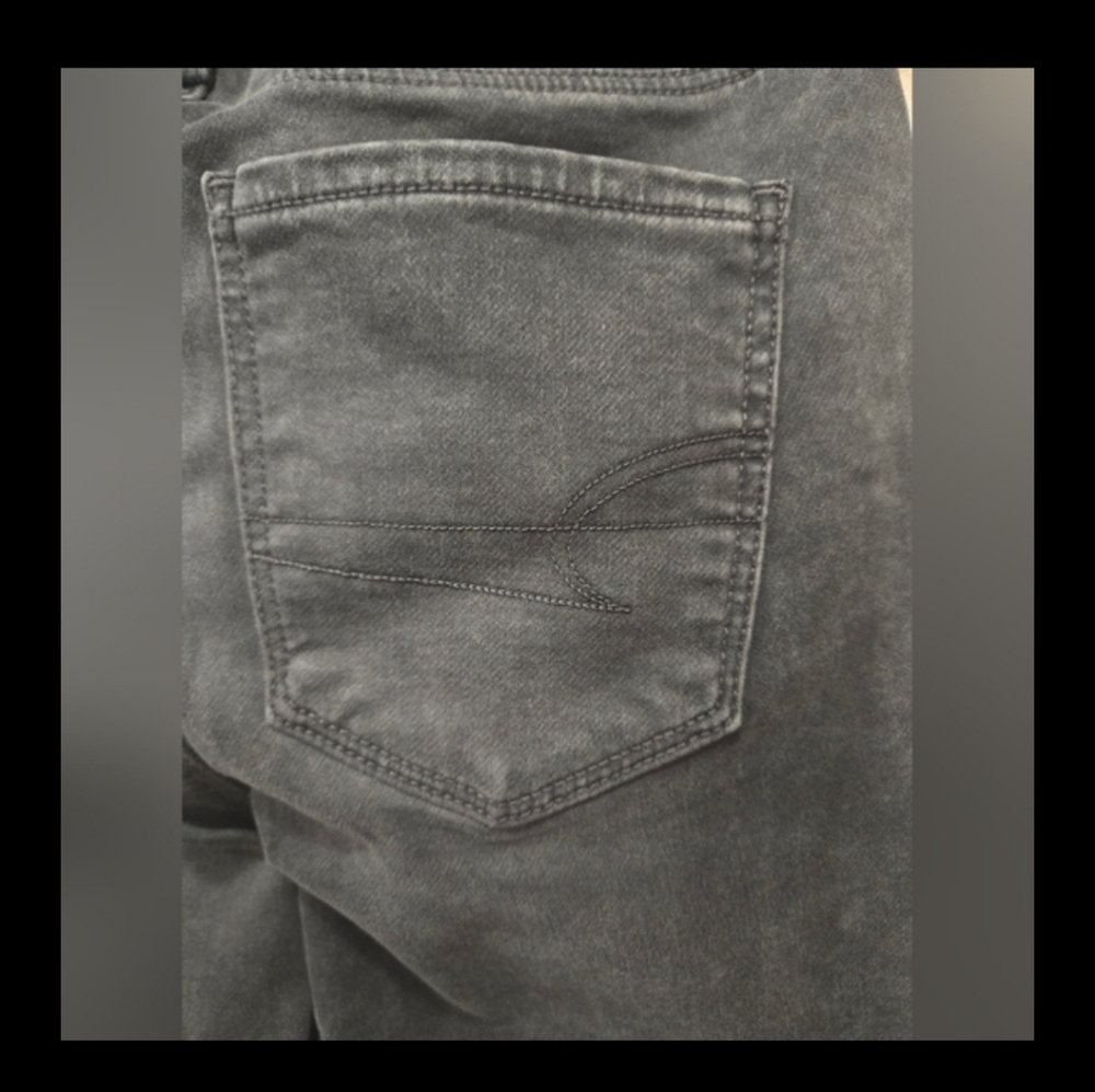 American Eagle Women's Jeans Size 4 long Mid Rise Skinny Gray
